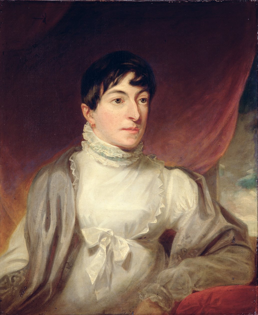 Portræt af Mary Oliver Gascoigne, ca. 1815 (olie på lærred) af English School