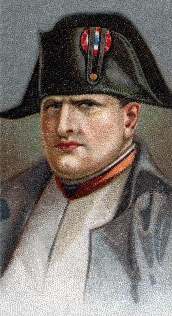 Portræt af Napoleon Bonaparte - - Fra serien "" Leaders of Men"" - Chromolithography - English School, 20. århundrede - af English School