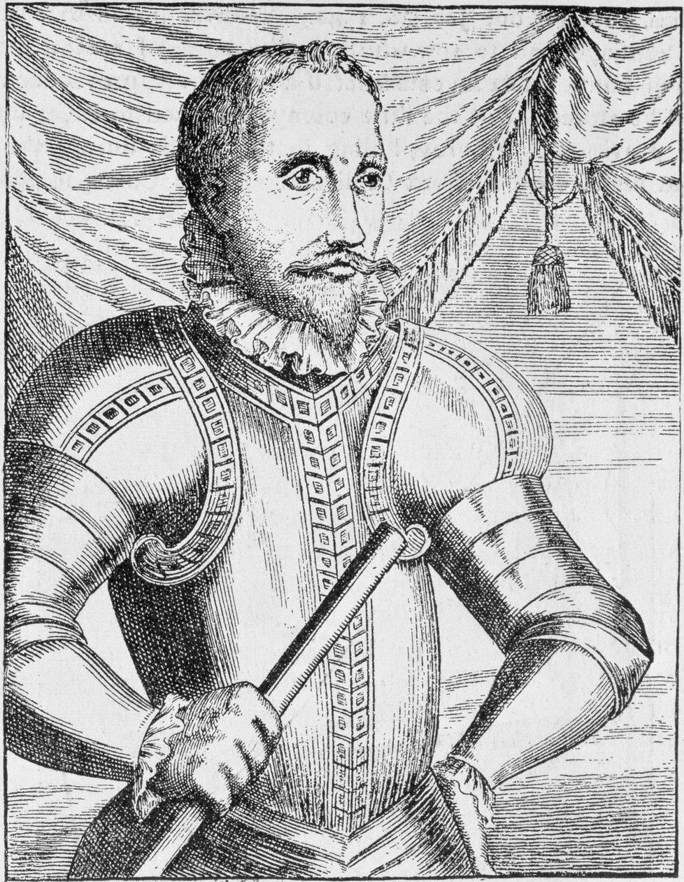 Portræt af Pedro de Valdivia, guvernør i Chile, fra 