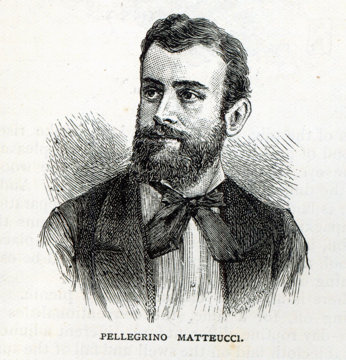 Portræt af Pellegrino Matteucci, fra "Leisure Hour", 1888 af English School