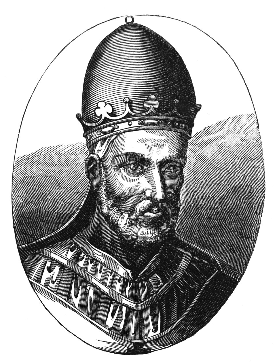 Portræt af pave Honorius III (d.1227) illustration fra 