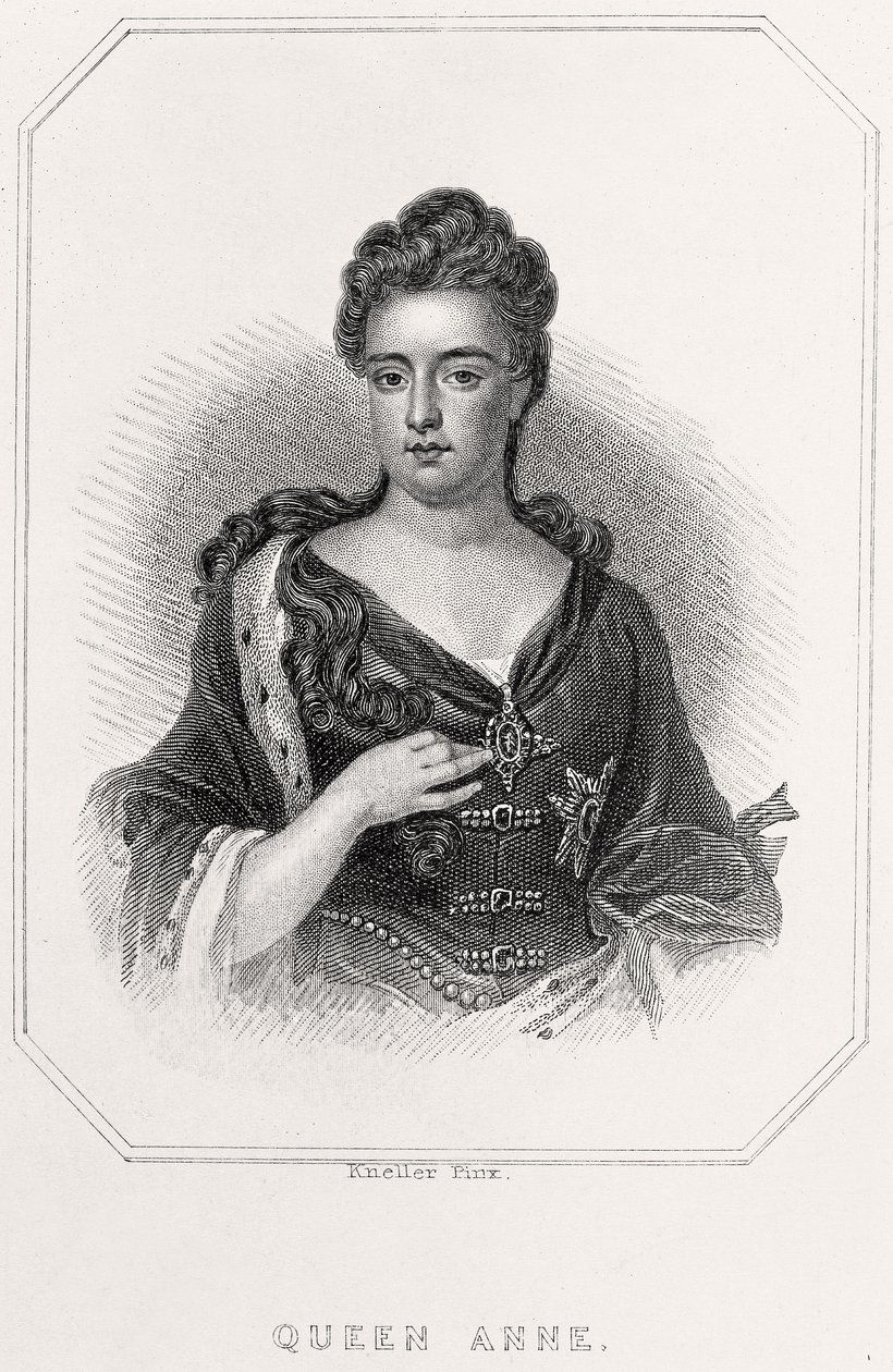 Portræt af dronning Anne, 1835 af English School