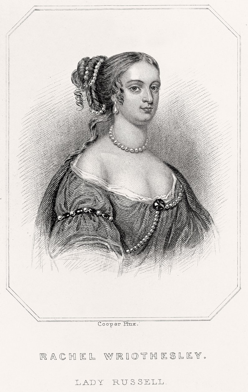 Portræt af Rachel Wriothesley, Lady Russell, 1835 af English School