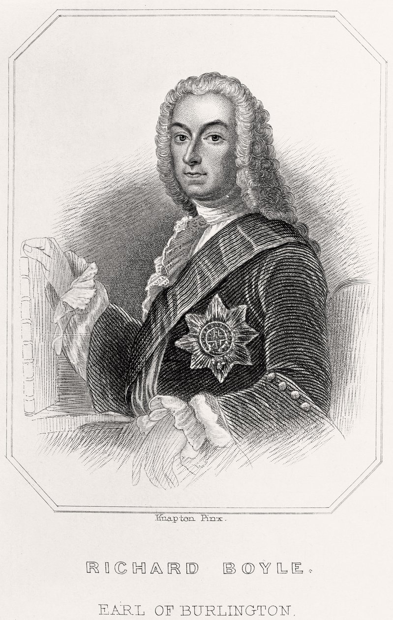 Portræt af Richard Boyle, jarl af Burlington, 1835 af English School