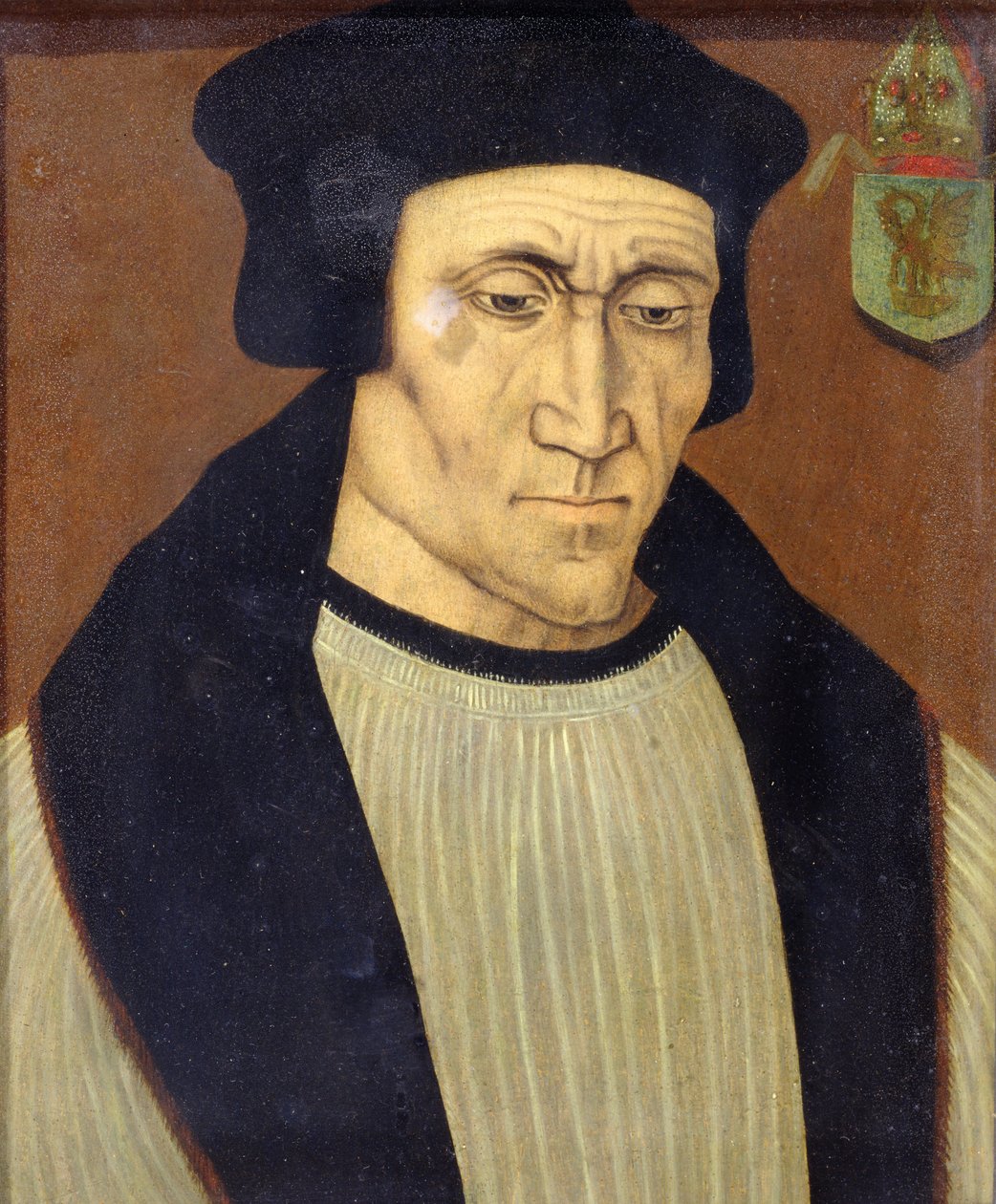 Portræt af Richard Foxe eller Fox (ca. 1448-1528) biskop af Winchester, Lord Privy Seal til Henry VII og Henry VIII og grundlægger af Corpus Christi College, Oxford af English School