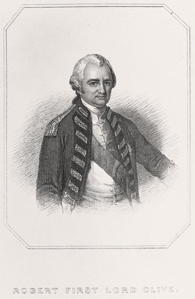 Portrait of Robert 1st Lord Clive, 1835dani af English School