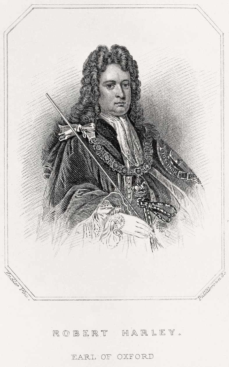 Portræt af Robert Harley, Earl of Oxford af English School