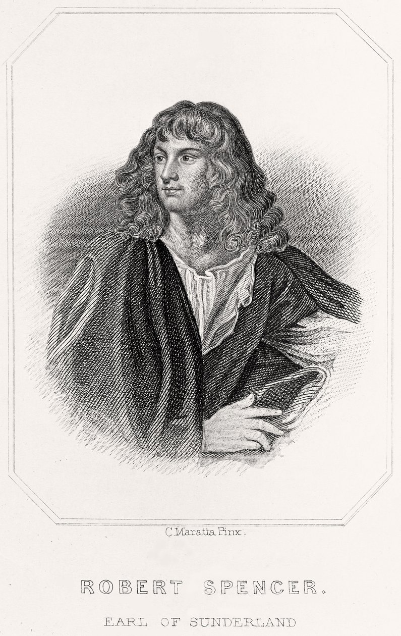 Portrait of Robert Spencer, Earl of Sunderland, 1835dani af English School