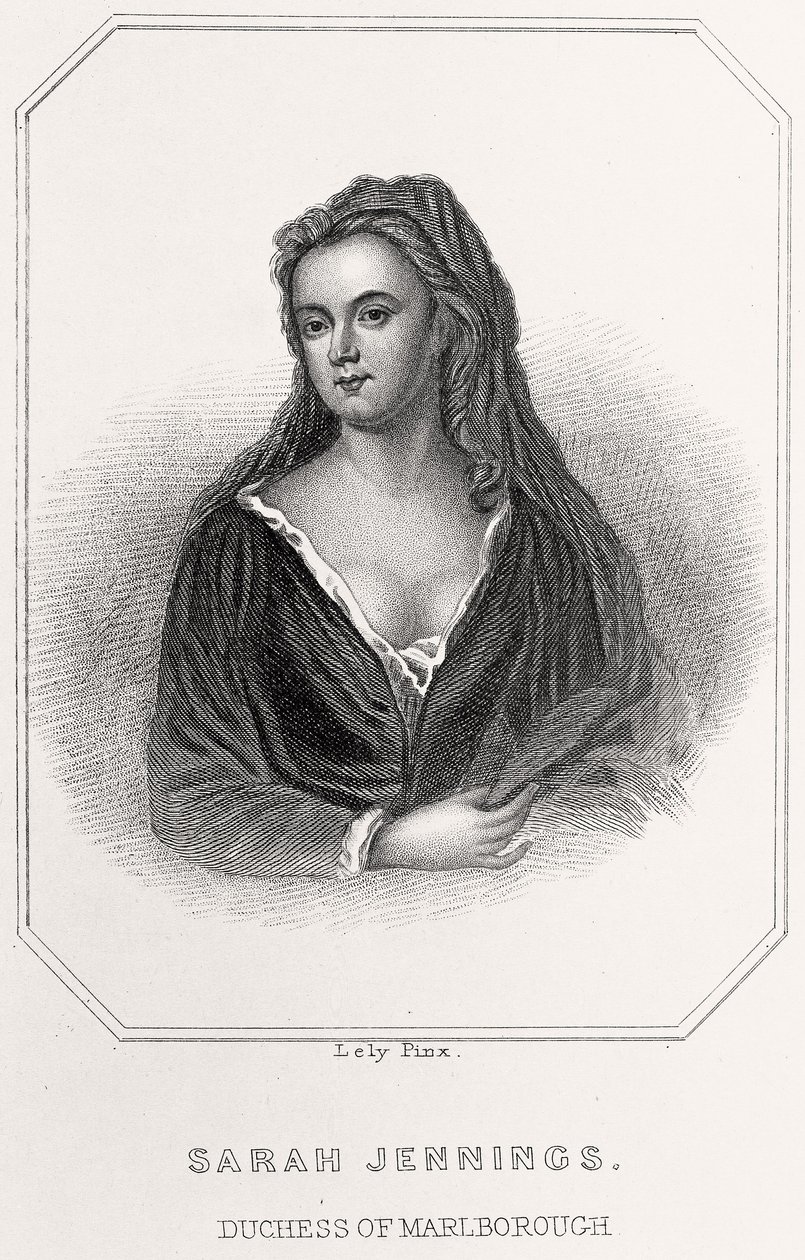 Portrait of Sarah Jennings, Duchess of Marlborough, 1835dani af English School