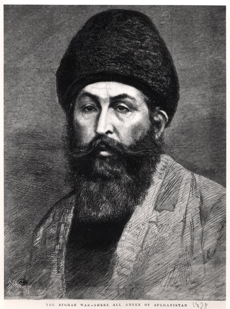 Portræt af Shir Ali Khan (1825-79) Emir af Afghanistan, 1878 af English School