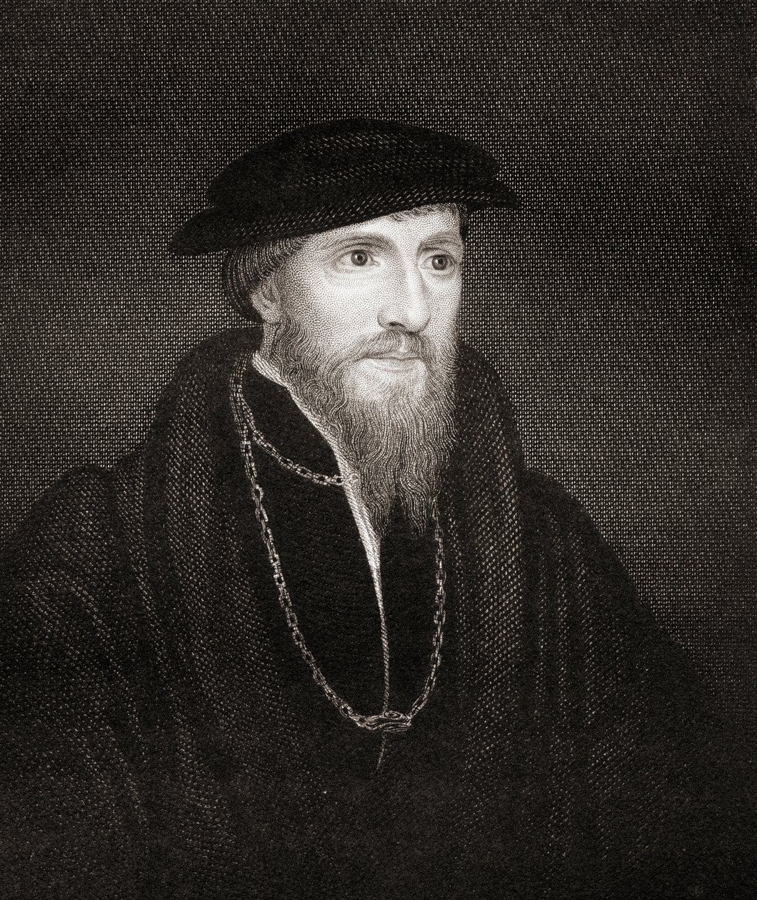 Portræt af Sir Anthony Denny (1501-49) fra Lodges British Portraits, 1823 af English School