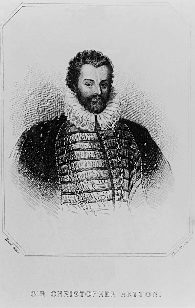 Portræt af Sir Christopher Hatton (1540-91) fra 