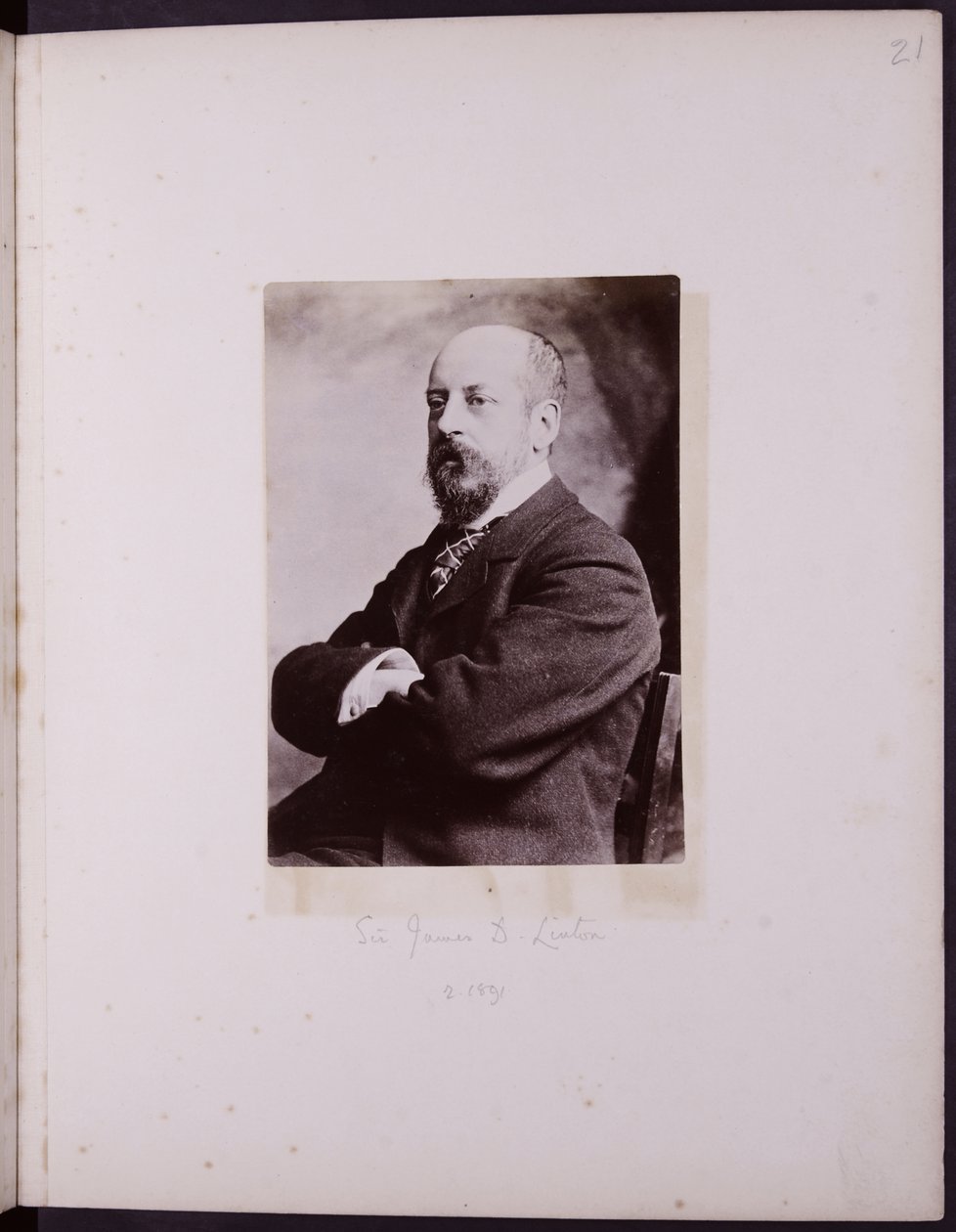 Portræt af Sir James D Linton, ca. 1900 af English School