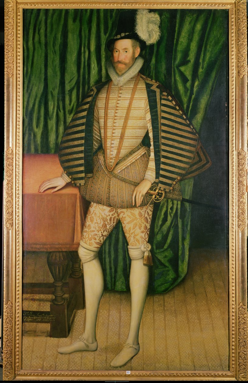 Portræt af Sir Jerome Bowes (d.1616), ambassadør for Ruslands zar, 1583 af English School
