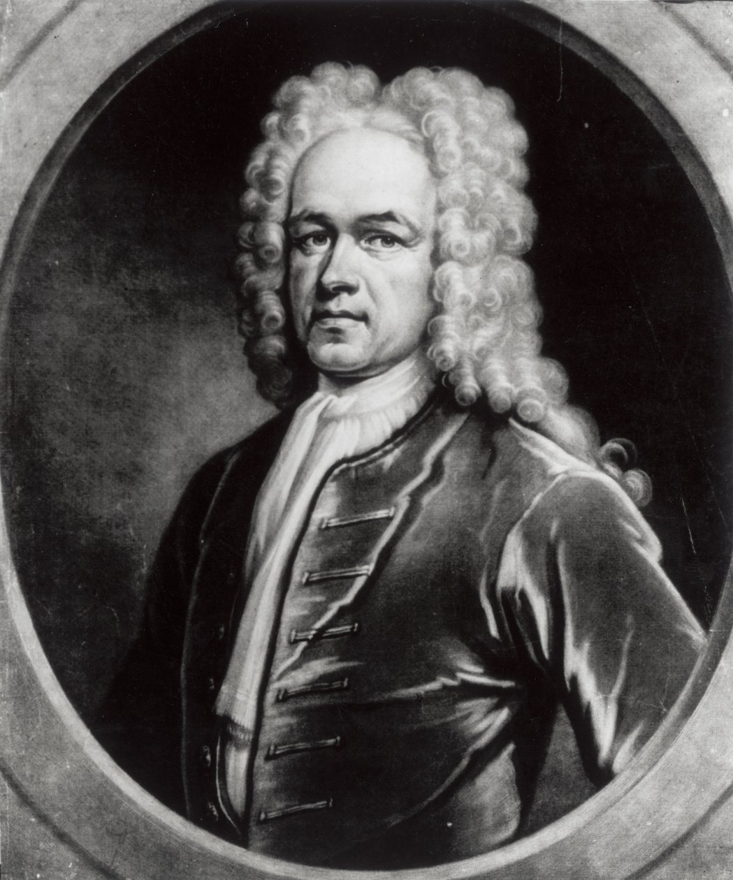 Portræt af Sir John Blunt (ca. 1665-1733) (bw-foto) af English School