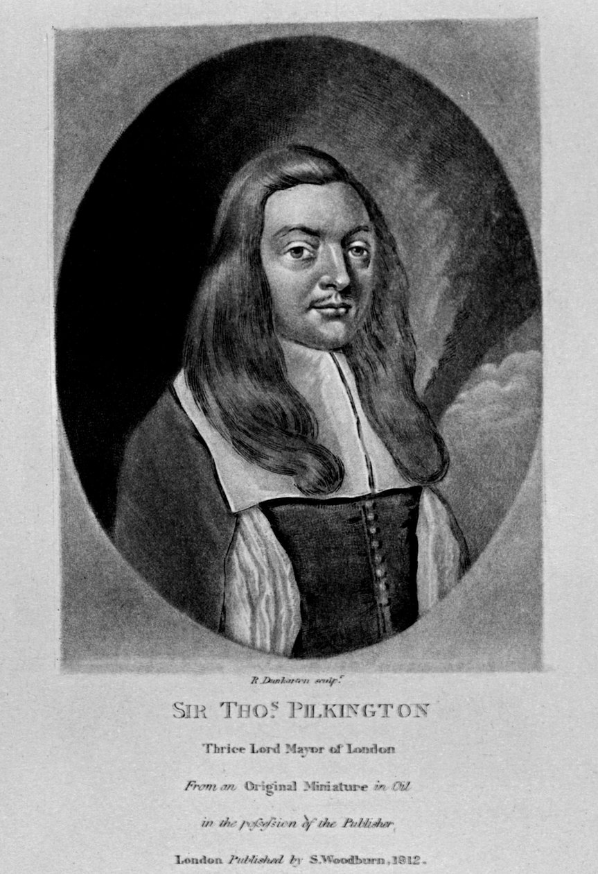 Portræt af Sir Thomas Pilkington, fra "Characters Illustrious in British History", af Richard Earlom og Charles Turner, 1815 af English School