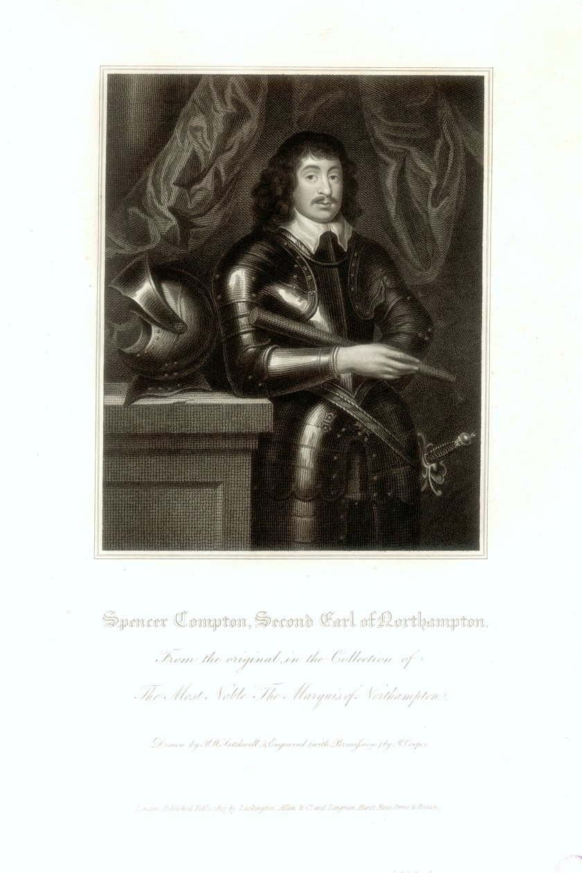 Portræt af Spencer Compton, 2. jarl af Northampton af English School