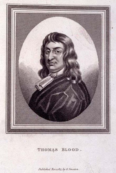 Portræt af Thomas Blood (ca. 1618-80), pub. af G. Smeeton af English School