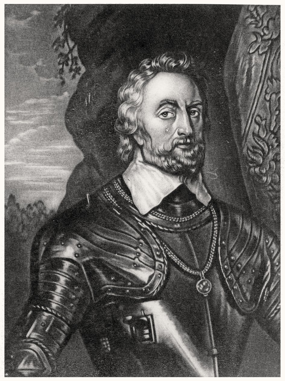 Portræt af Thomas Howard, jarl af Arundel (1585-1646) graveret af Richard Earlom (1743-1822) og Charles Turner (ca. 1773-1857) fra Illustrious Characters in British History (mezzotint) af English School