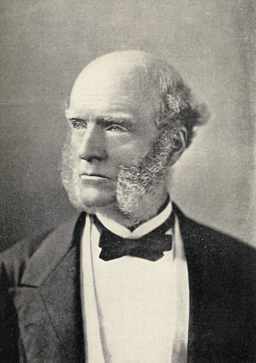 Portræt af Thomas Hughes (1822-96) af English School