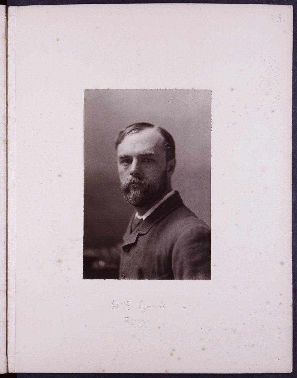 Portræt af WR Symonds, ca. 1900 (s/h-foto) af English School