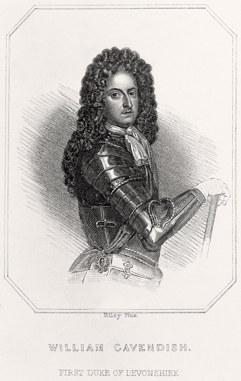 Portrait of William Cavendish, 1st Duke of Devonshire, 1835dani af English School