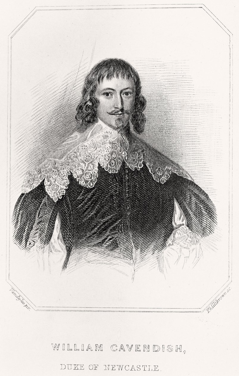 Portrait of William Cavendish, Duke of Newcastle, 1835dani af English School