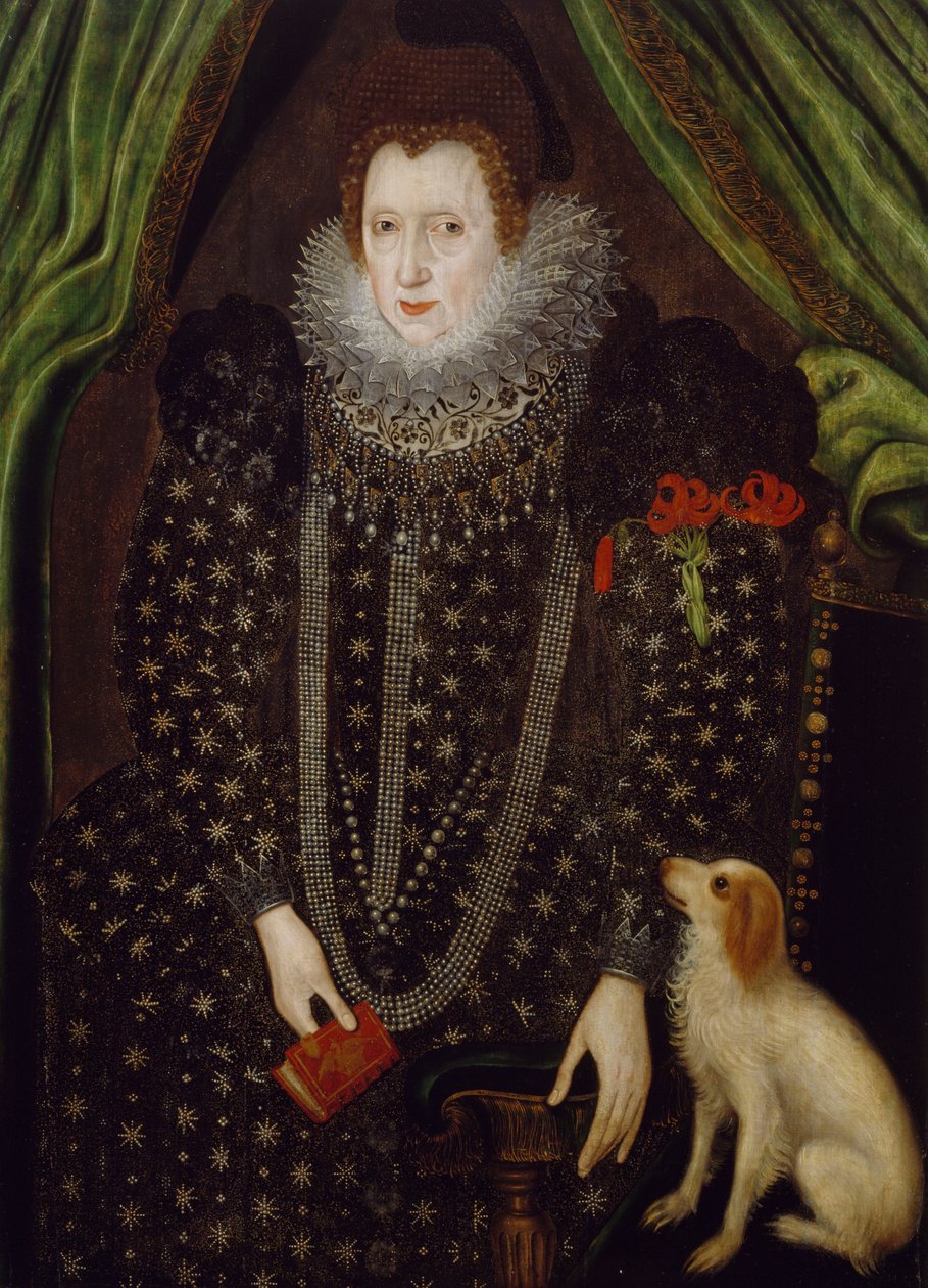 Portræt af en dame, 1600-1700 af English School