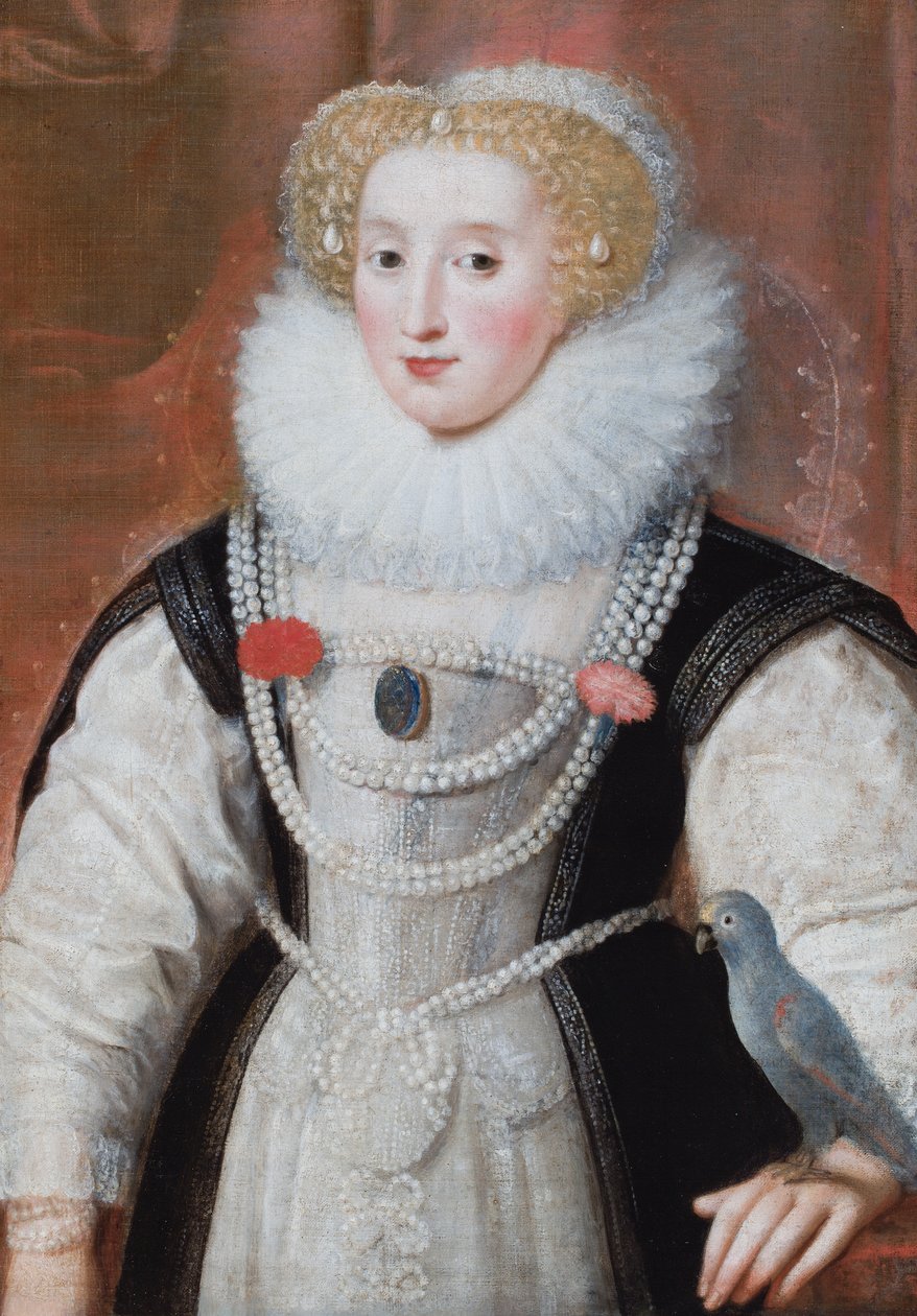 Portræt af en lady Knollys, grevinde, som siges at være Letitia af Leicester af English School