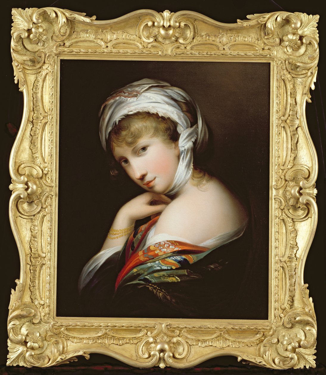 Portrait of a Lady in Eastern Dress, ca. 1890 (se 215281 for par) af English School