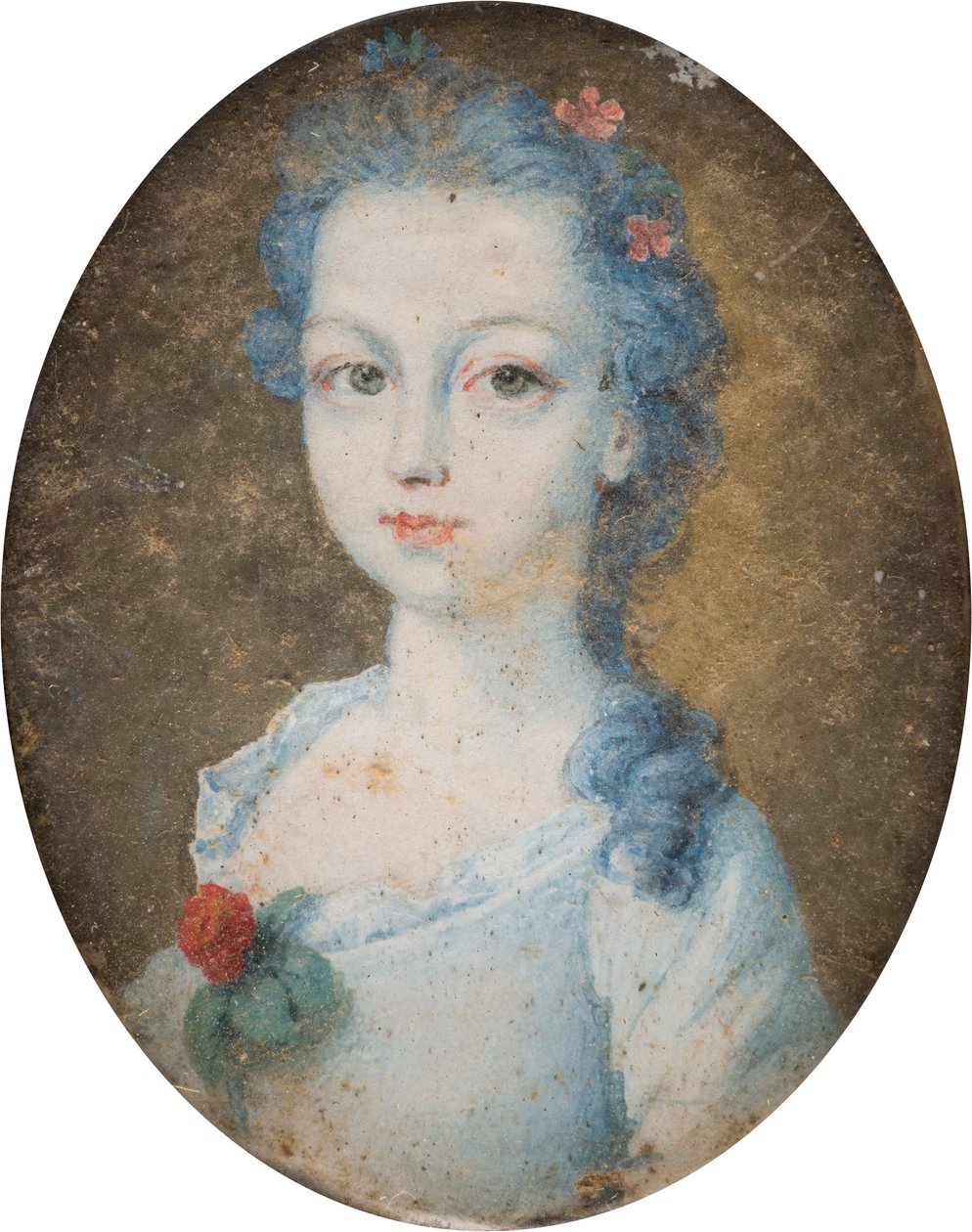 Portræt af en dame, muligvis Margaret, grevinde af Cork (1710-1758), ca. 1705-58 (olie på lærred) af English School