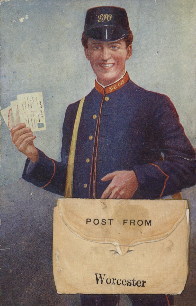 Post fra Worcester (farvelitografi) af English School