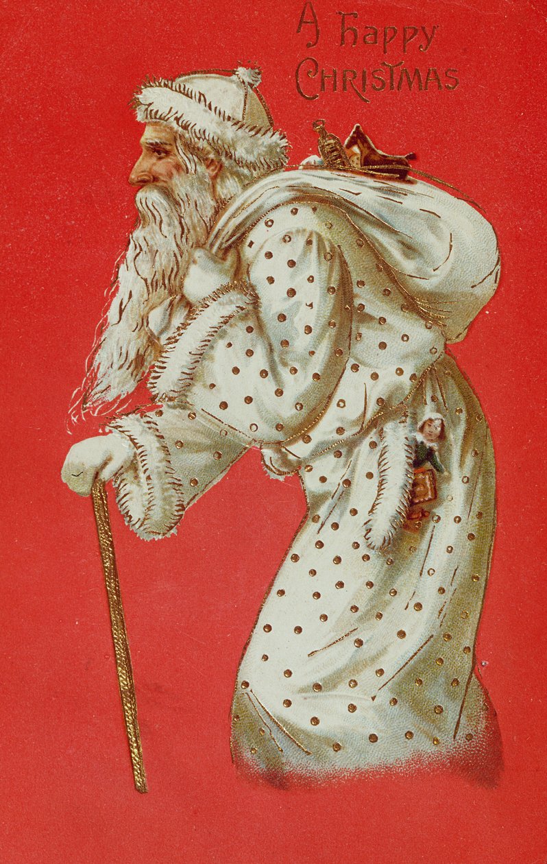 Postkort forestillende julemanden, ca. 1900 af English School