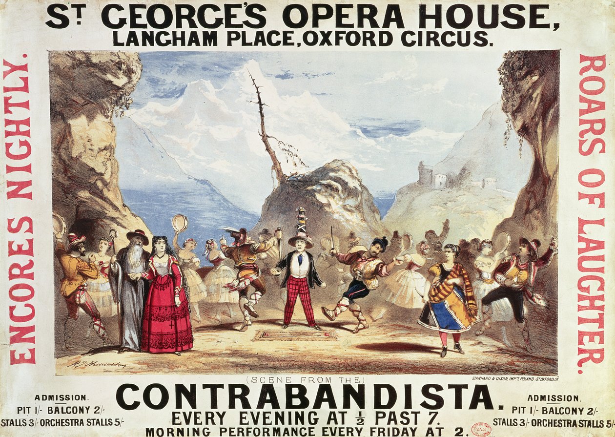Plakat, der reklamerer for St.Georges operahus af English School