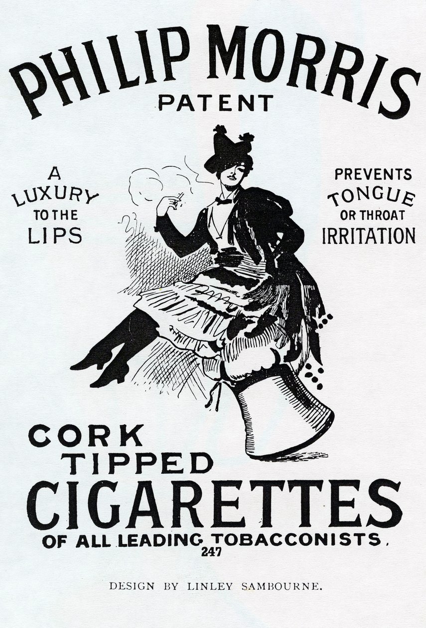 Plakat for Philip Morris Cigaretter, designet af Linsay Sambourne, 1896 af English School