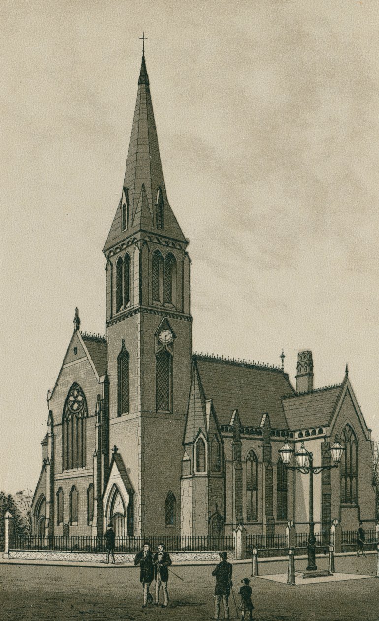 Presbyteriansk kirke, Ipswich (litografi) af English School
