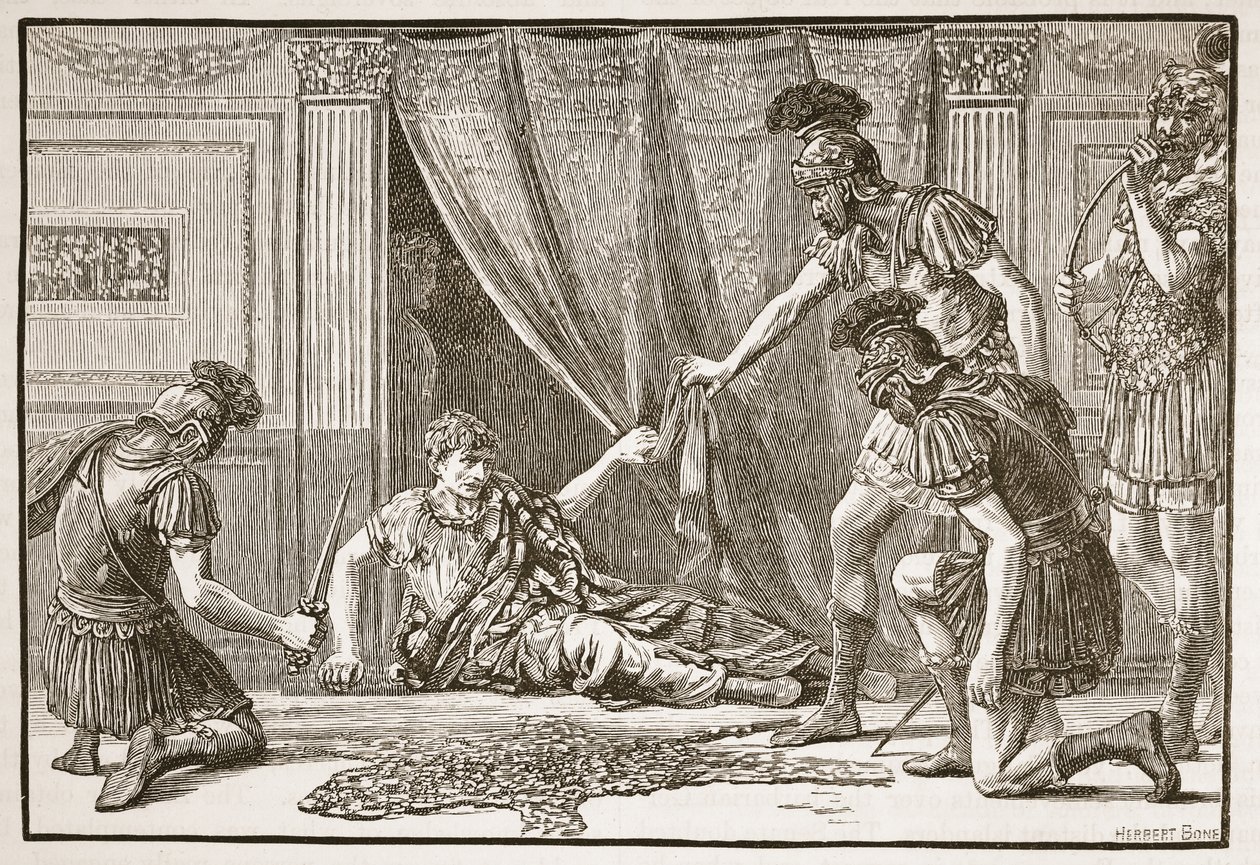 Prætorianervagter hylder Claudius som imperator af English School