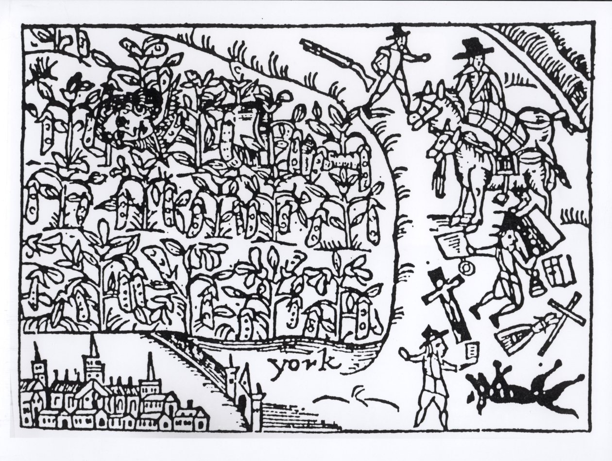 Prins Rupert (1619-82) gemmer sig på en bønnemark i slaget ved Marston Moor den 2. juli 1644 af English School