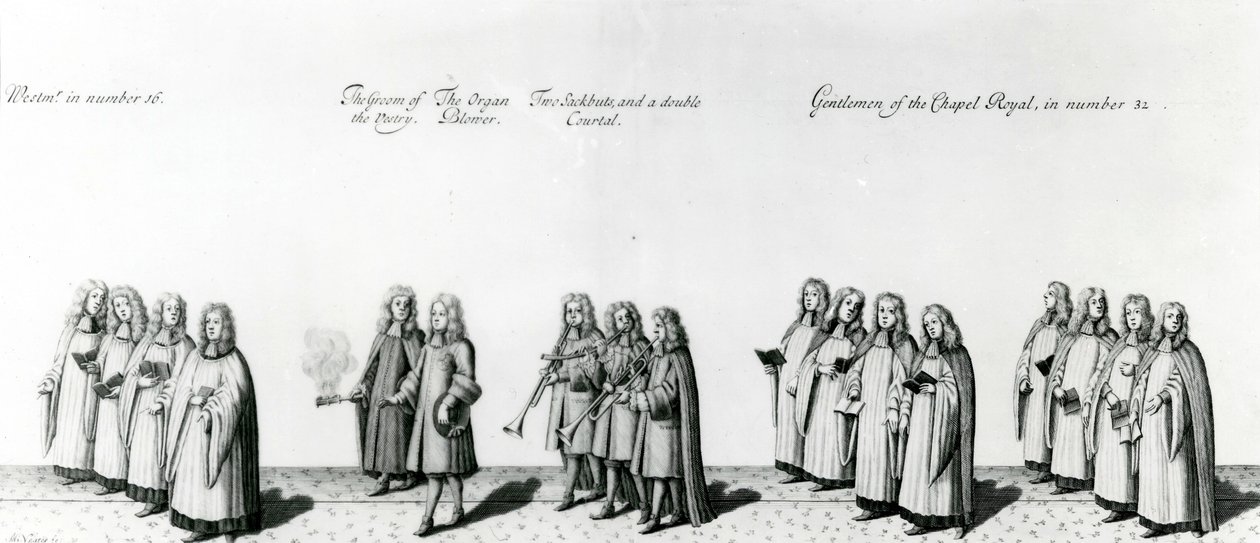 Procession ved kroningen af Jakob II, 1687 af English School