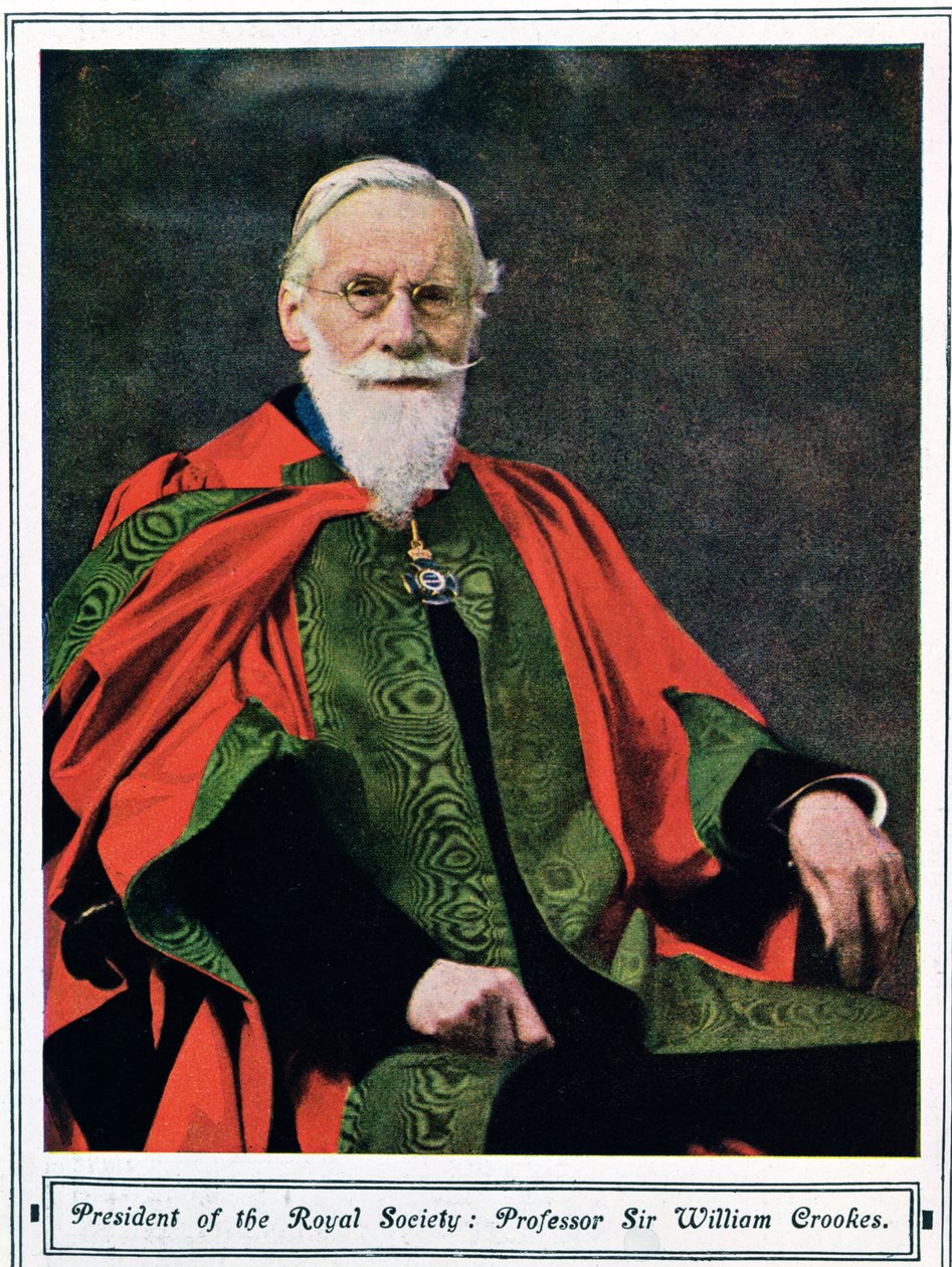 Professor Sir William Crookes (1832-1919) fra Illustrated London News, maj 1914 af English School