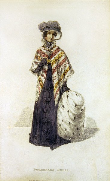 Promenadekjole, modetallerken fra Ackermann