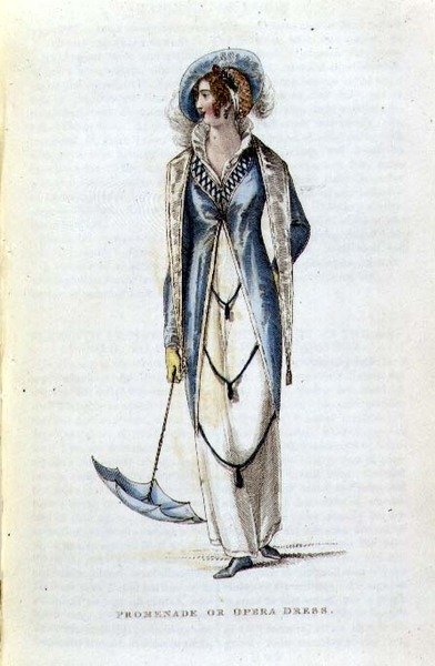 Promenade- eller opera-kjole, modetallerken fra Ackermann