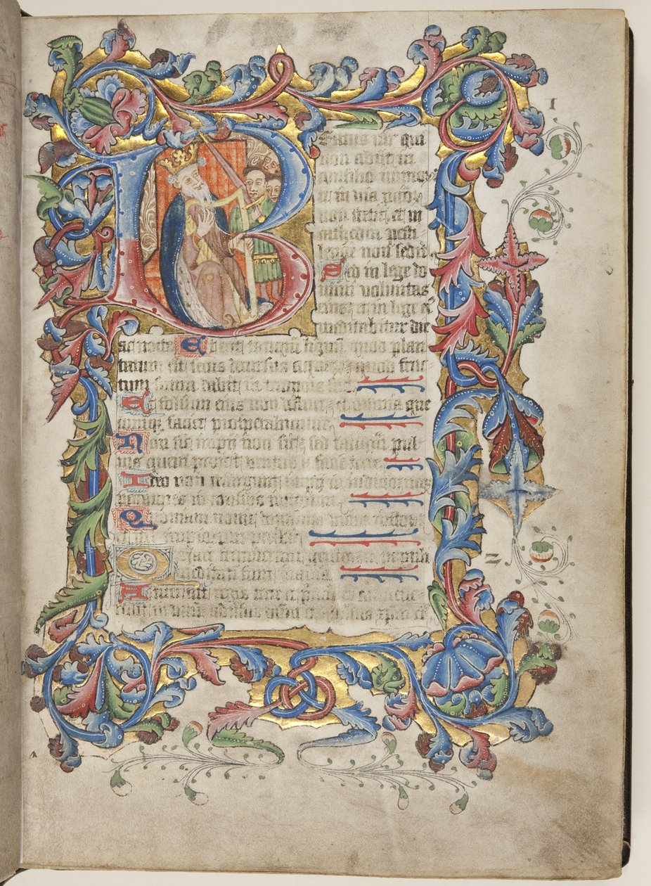 Psalter med Sarum-brugskalender, ca. 1425-75 (blæk, maling og guld på vellum) af English School