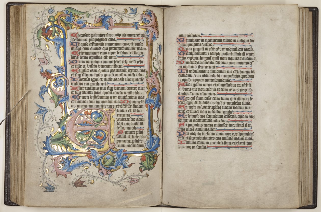 Psalter med Sarum-brugskalender, ca. 1425-75 (blæk, maling og guld på vellum) af English School