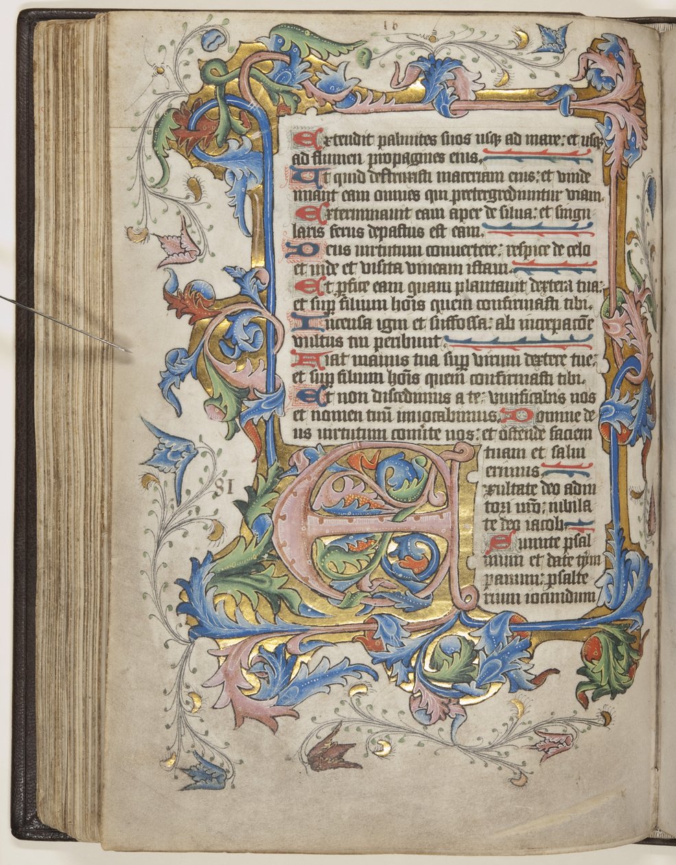 Psalter med Sarum-brugskalender, ca. 1425-75 (blæk, maling og guld på vellum) af English School