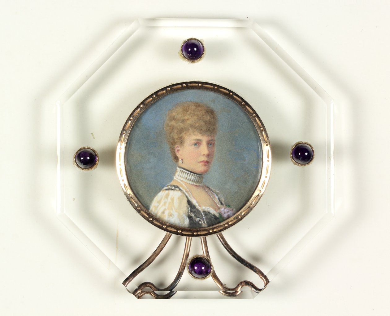 Dronning Alexandra da prinsesse af Wales (akvarel på papir) af English School