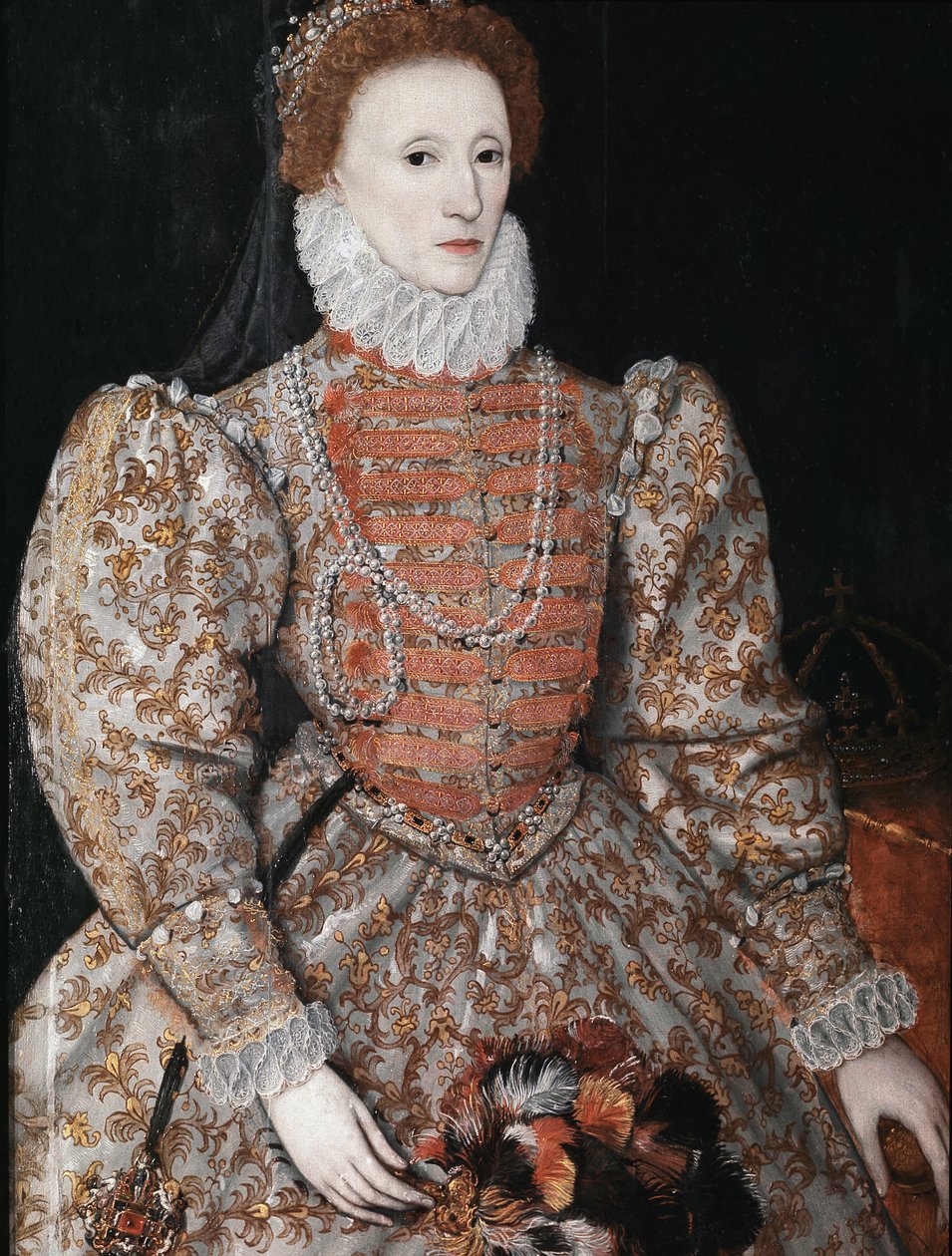 Dronning Elizabeth I, ca. 1575 (olie på panel) af English School