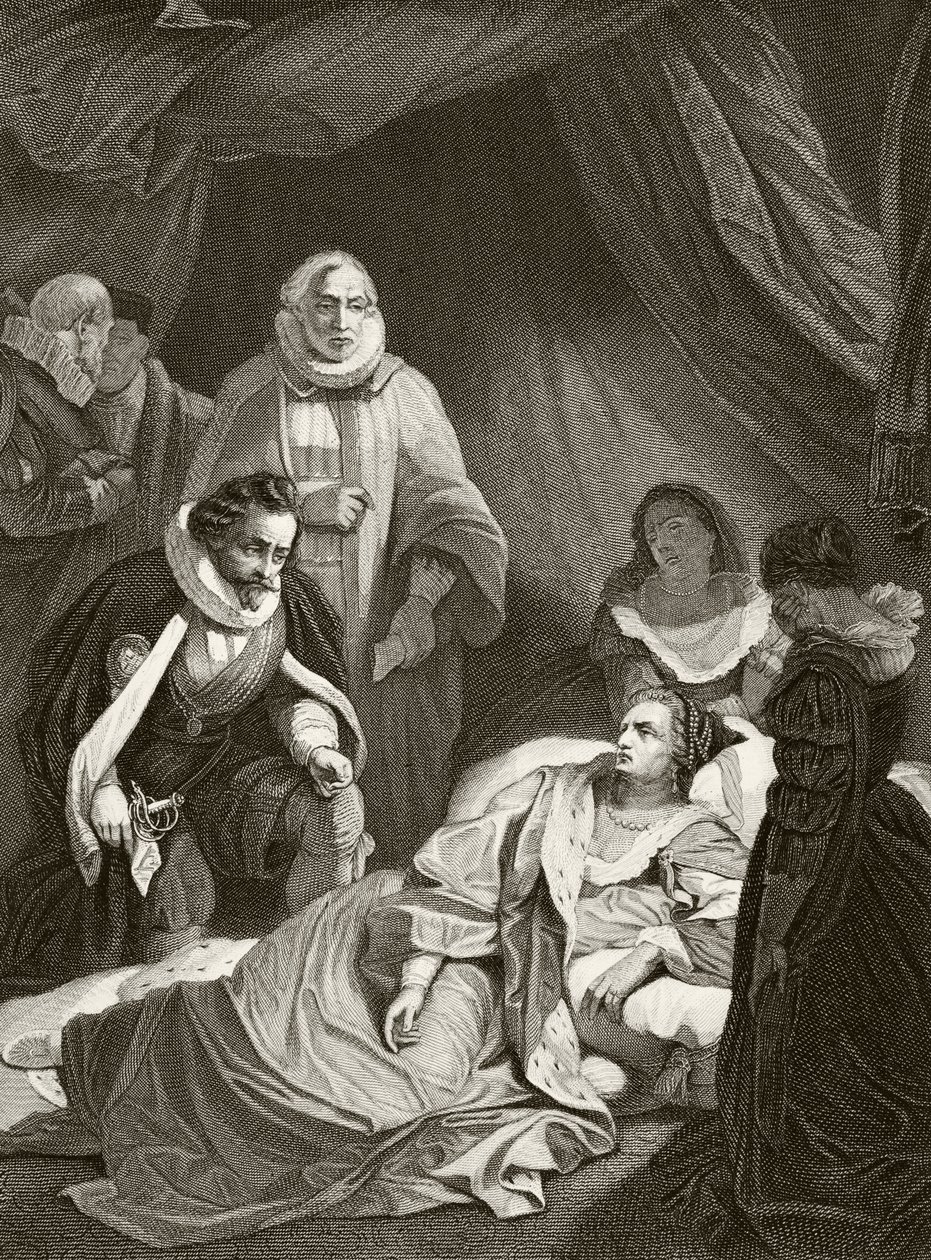 Dronning Elizabeth I på hendes dødsleje, fra 
