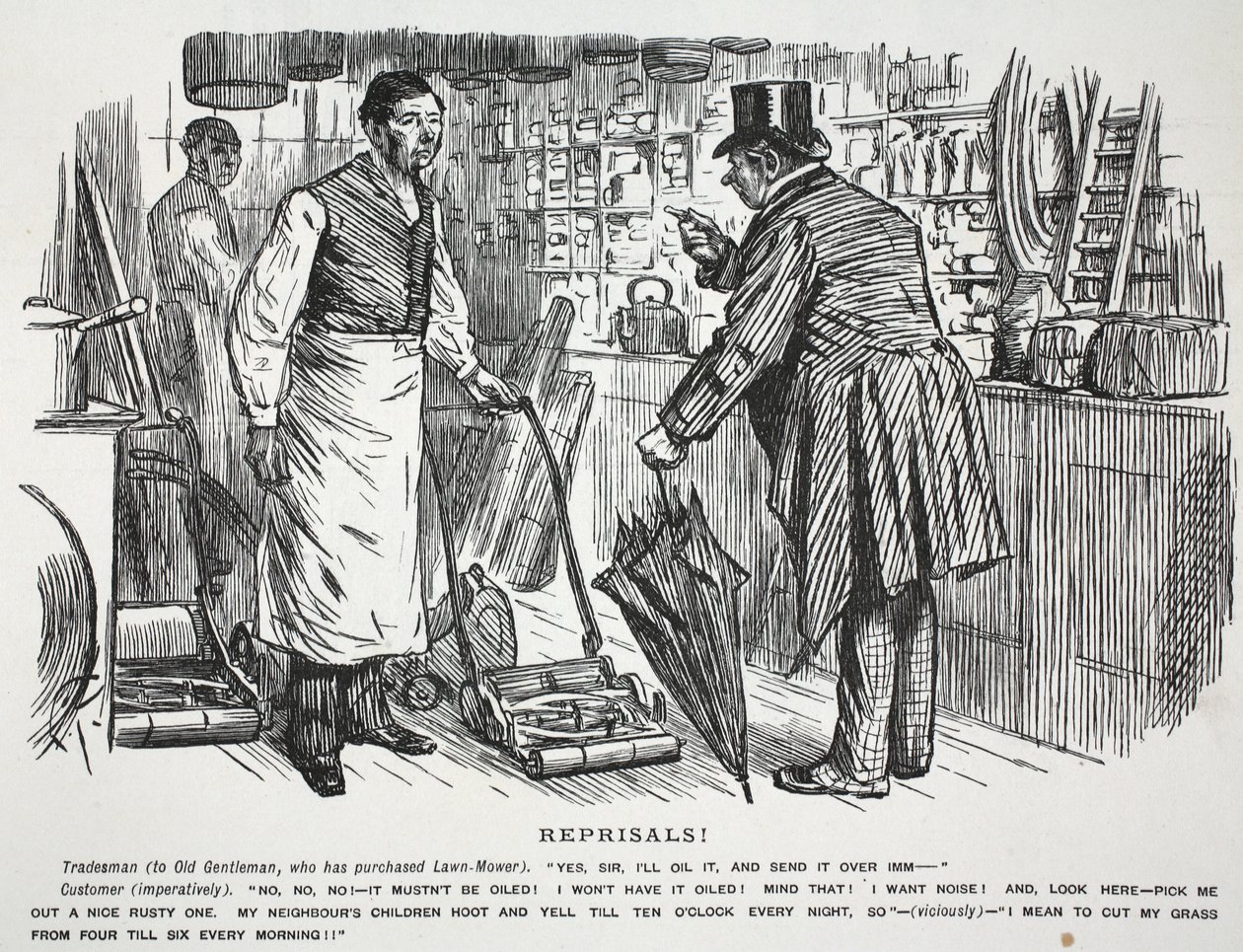 Repressals!, illustration fra Punch af English School