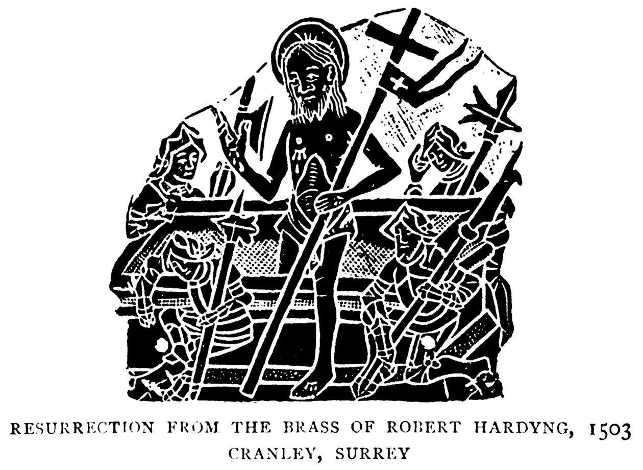 Opstandelse fra messing af Robert Hardyng af English School